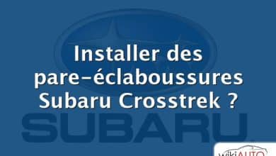 Installer des pare-éclaboussures Subaru Crosstrek ?